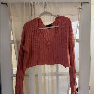 Forever 21 Coral Knit Top